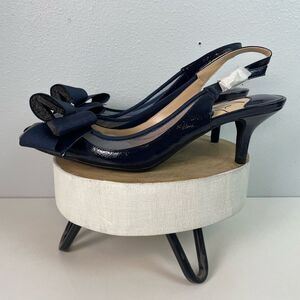 NWOT J. Renee Garbi Sleek Blue Patent Leather Heels Size 8